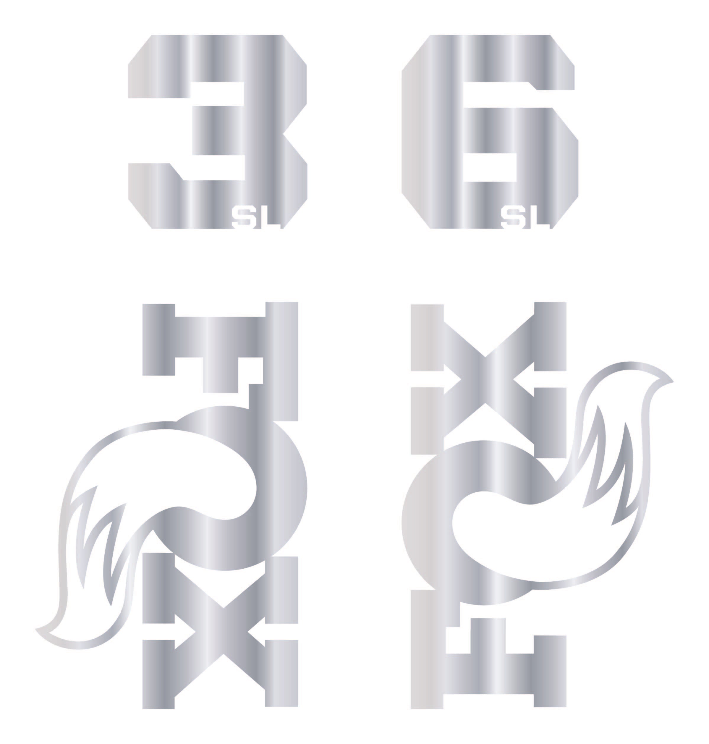 Fox 36SL Die Cut Decal Kit - MY2026