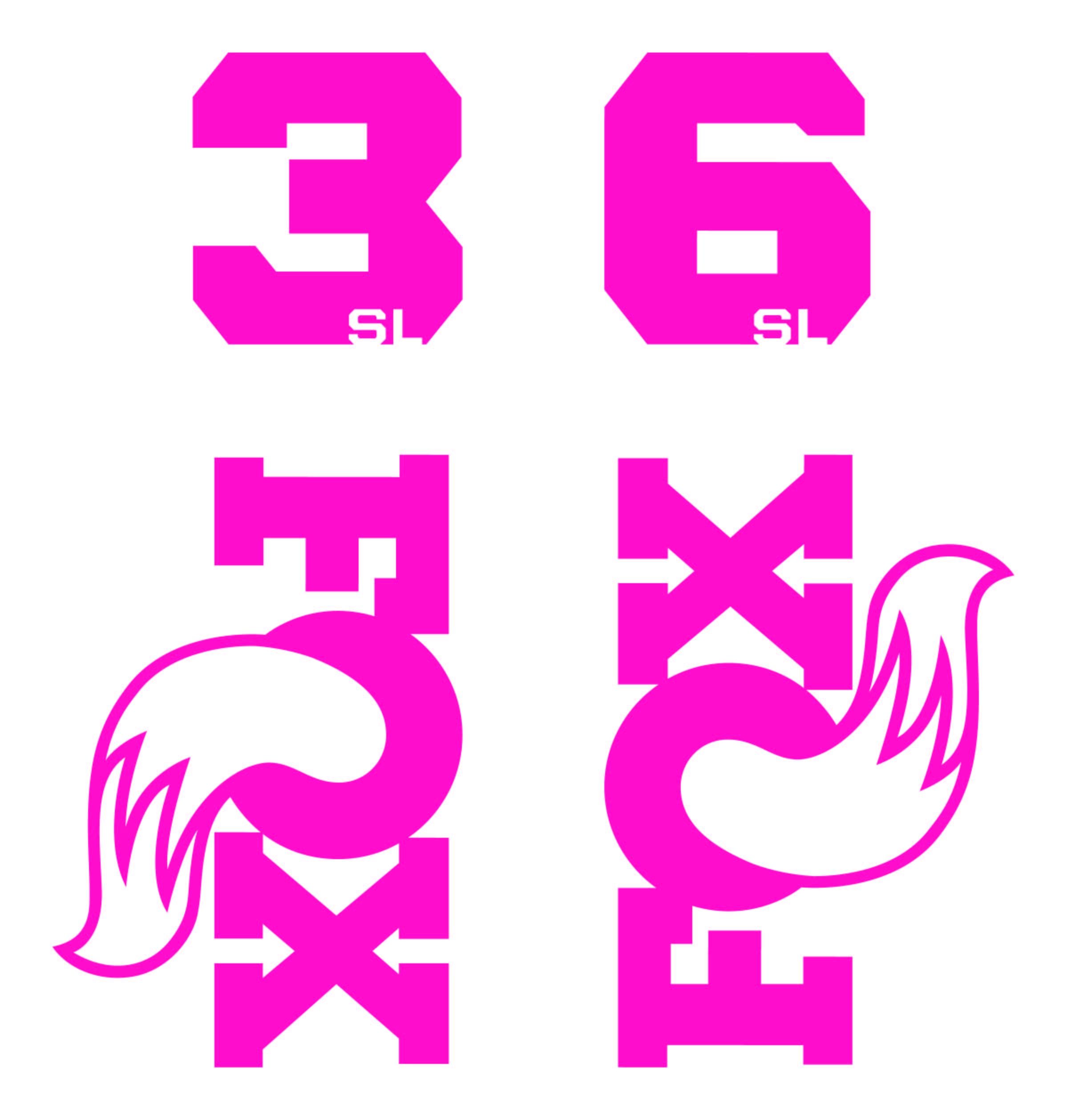 Fox 36SL Die Cut Decal Kit - MY2026