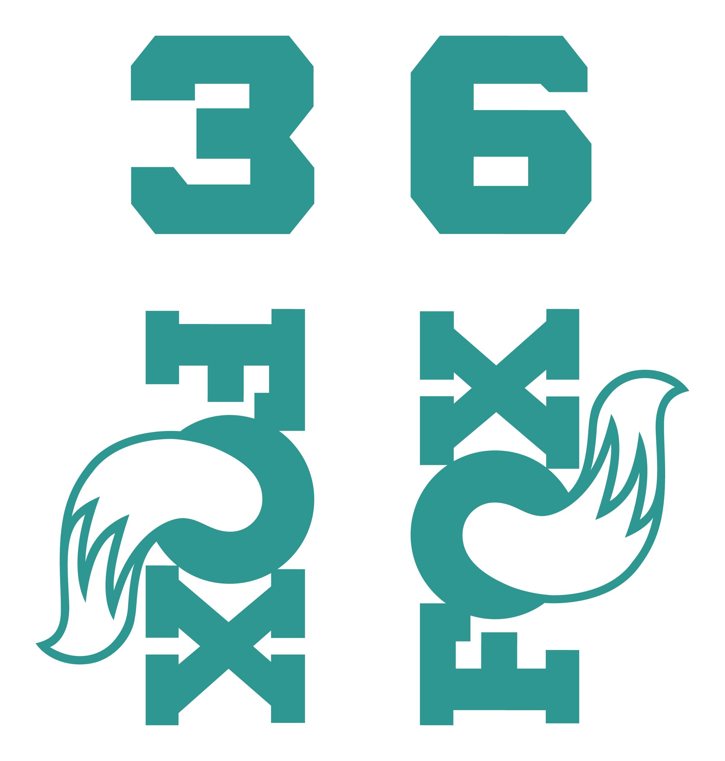 Fox 36 Die Cut Decal Kit - MY2026