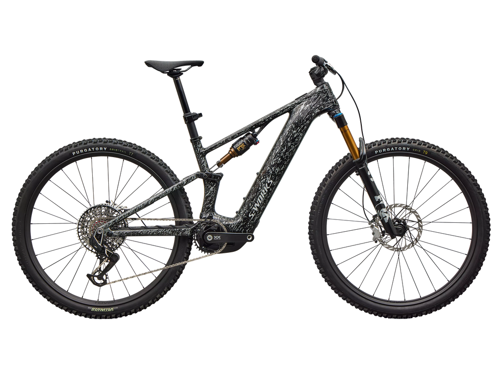 S-Works Turbo Levo R Gloss Shadow Silver Blended Speckle Over Carbon / Silver Dust / S6