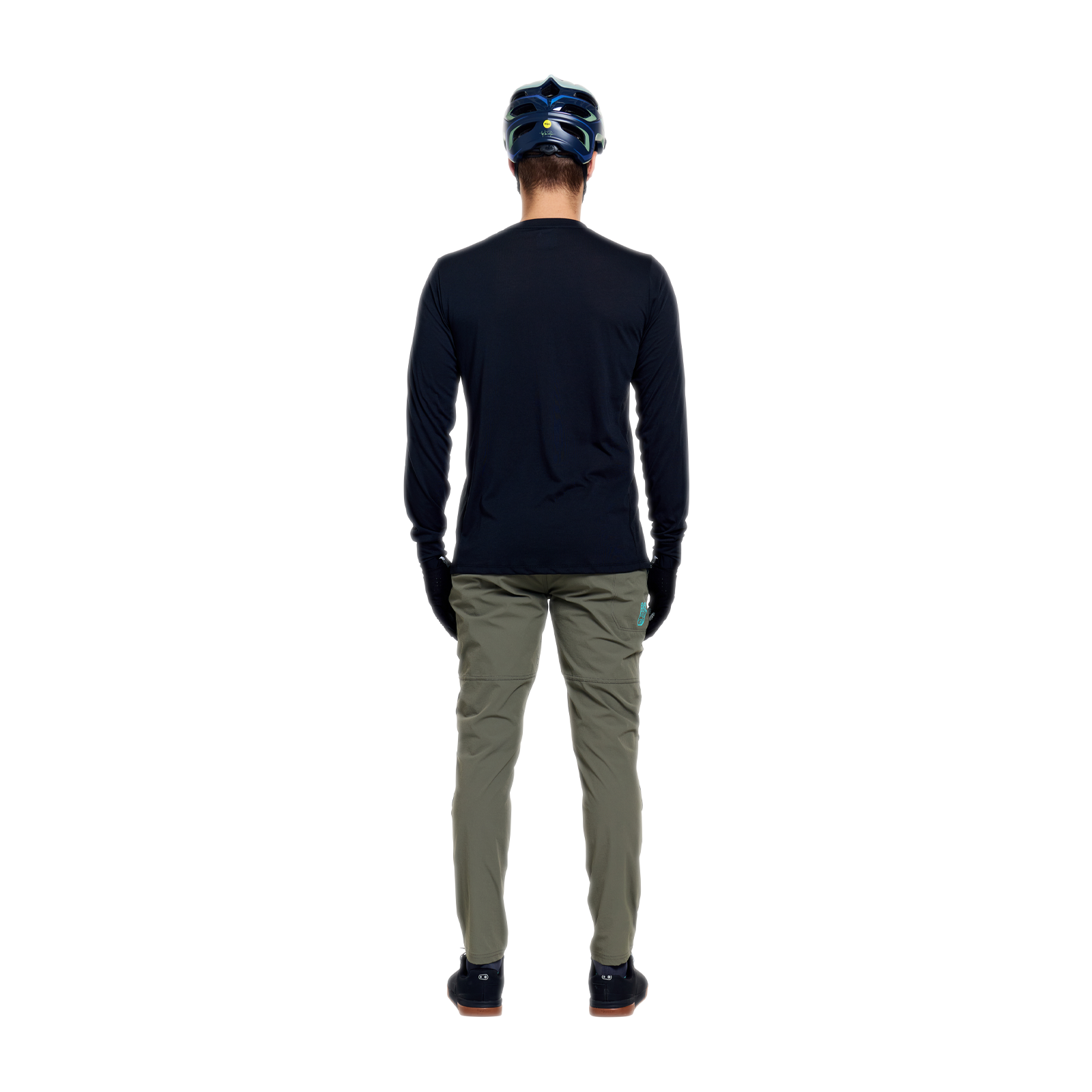 Skyline Ride LS Tee - Black / Real Teal - Large