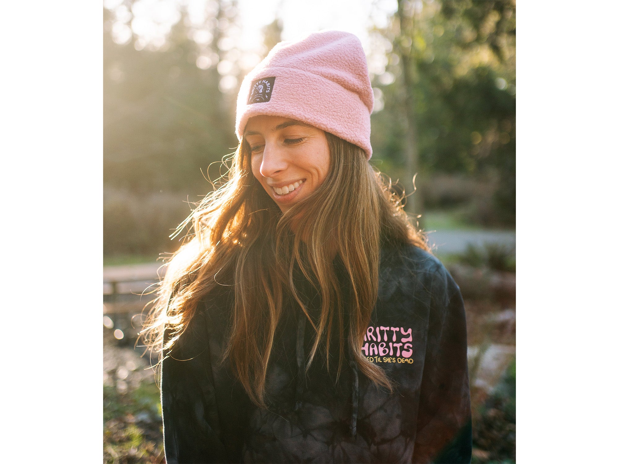 High Pile Fleece Beanie - Dusty Rose