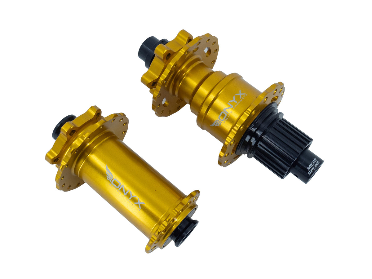 Vesper Front and Rear Hub - Gold - 32h - Microspline - Fanatik Outlet