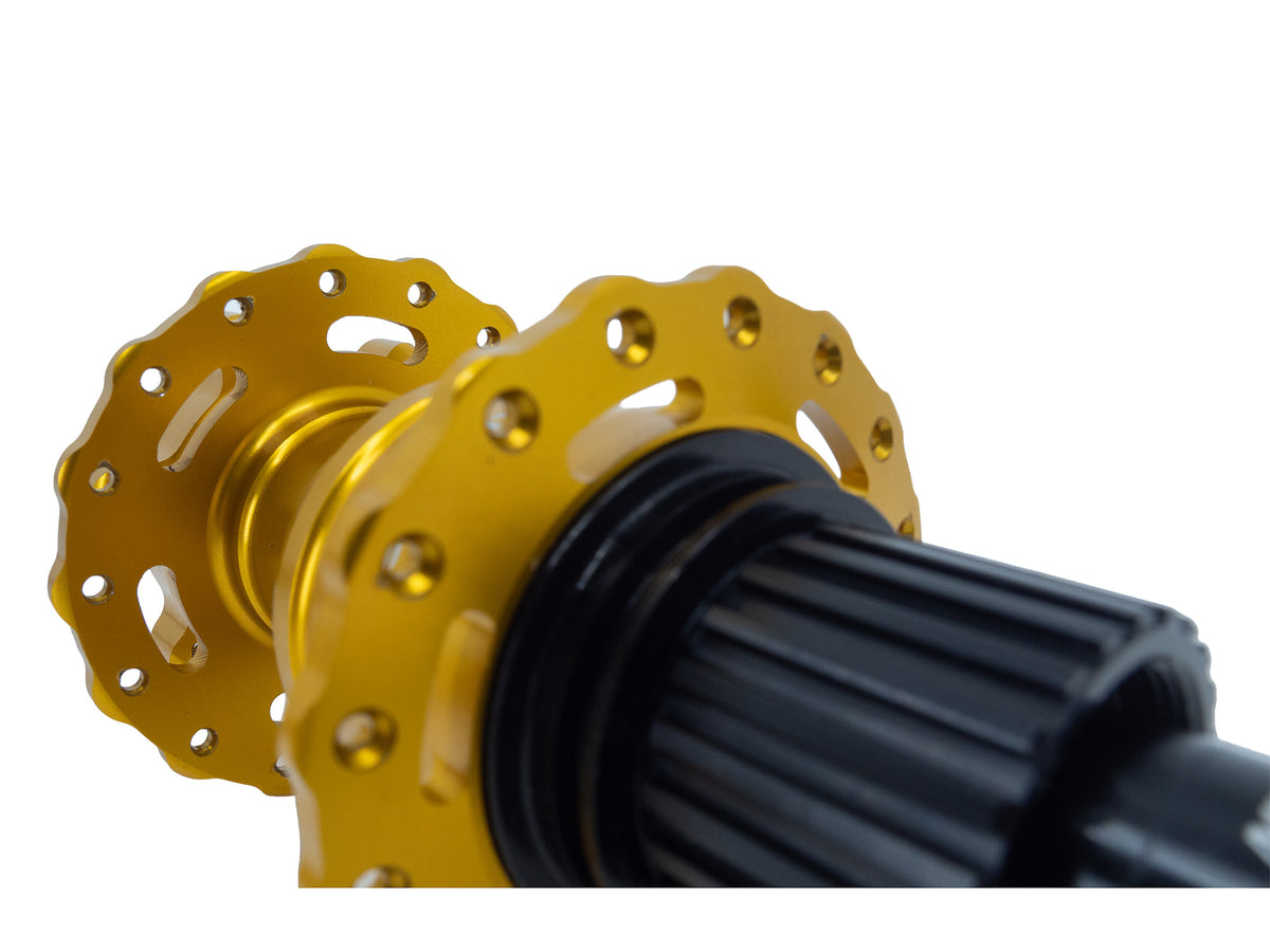 Vesper Front and Rear Hub - Gold - 32h - Microspline - Fanatik Outlet