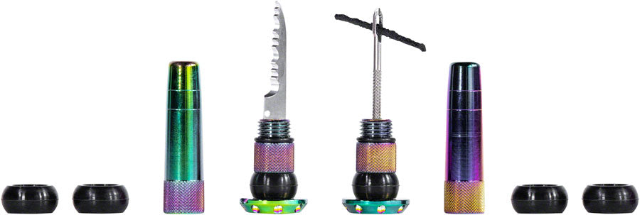 Stealth Tubeless Puncture Plugs Tire Repair Kit - Bar-End Mount Pair