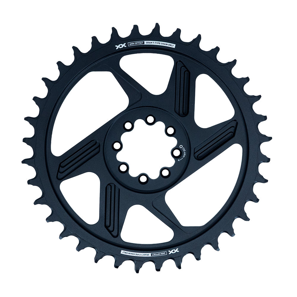 XX DH Transmission T-Type Chainring - DM 8-Bolt - 6mm Offset