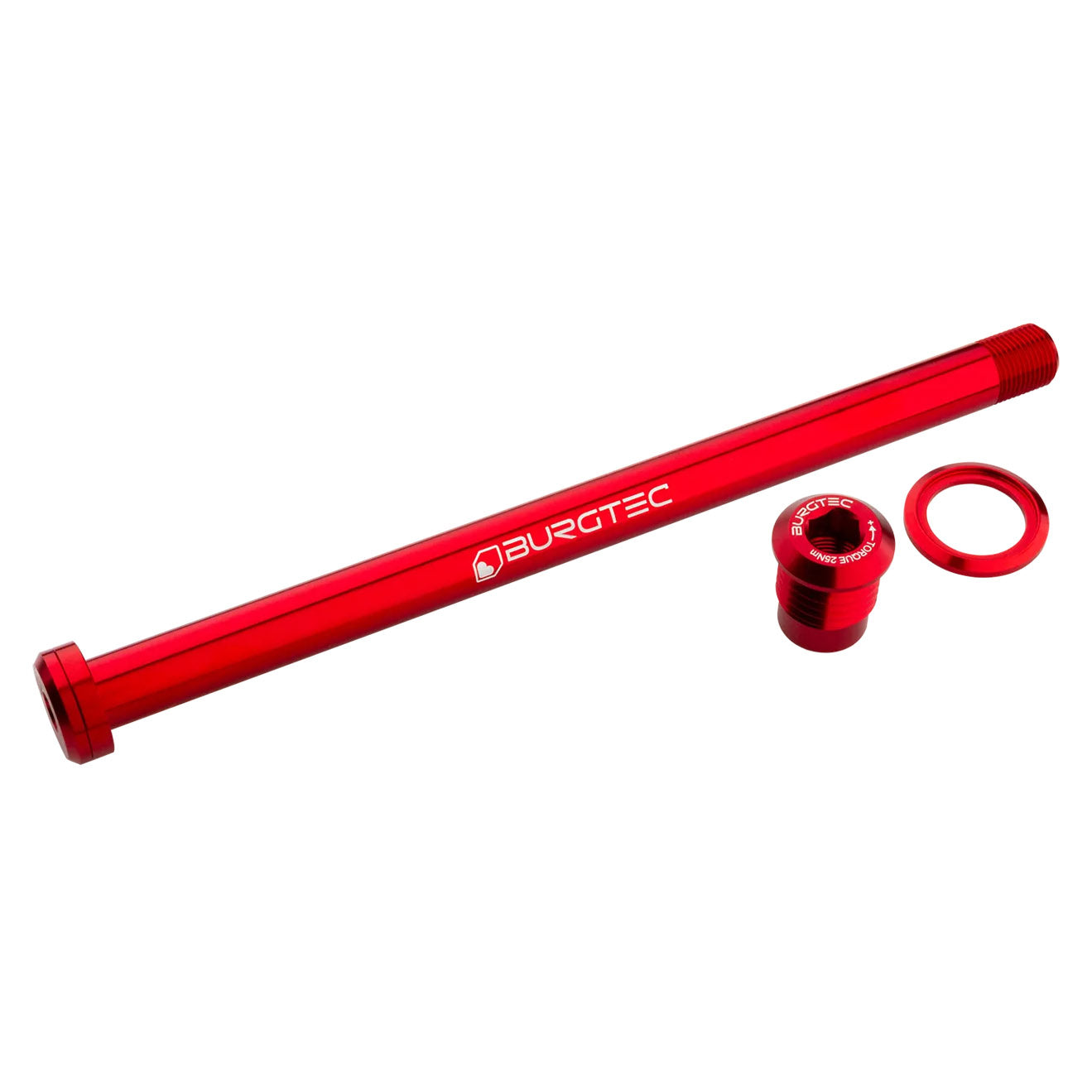 Burgtec 180mm x 12mm Replacement Rear Axles - 1.00Mm Race Red
