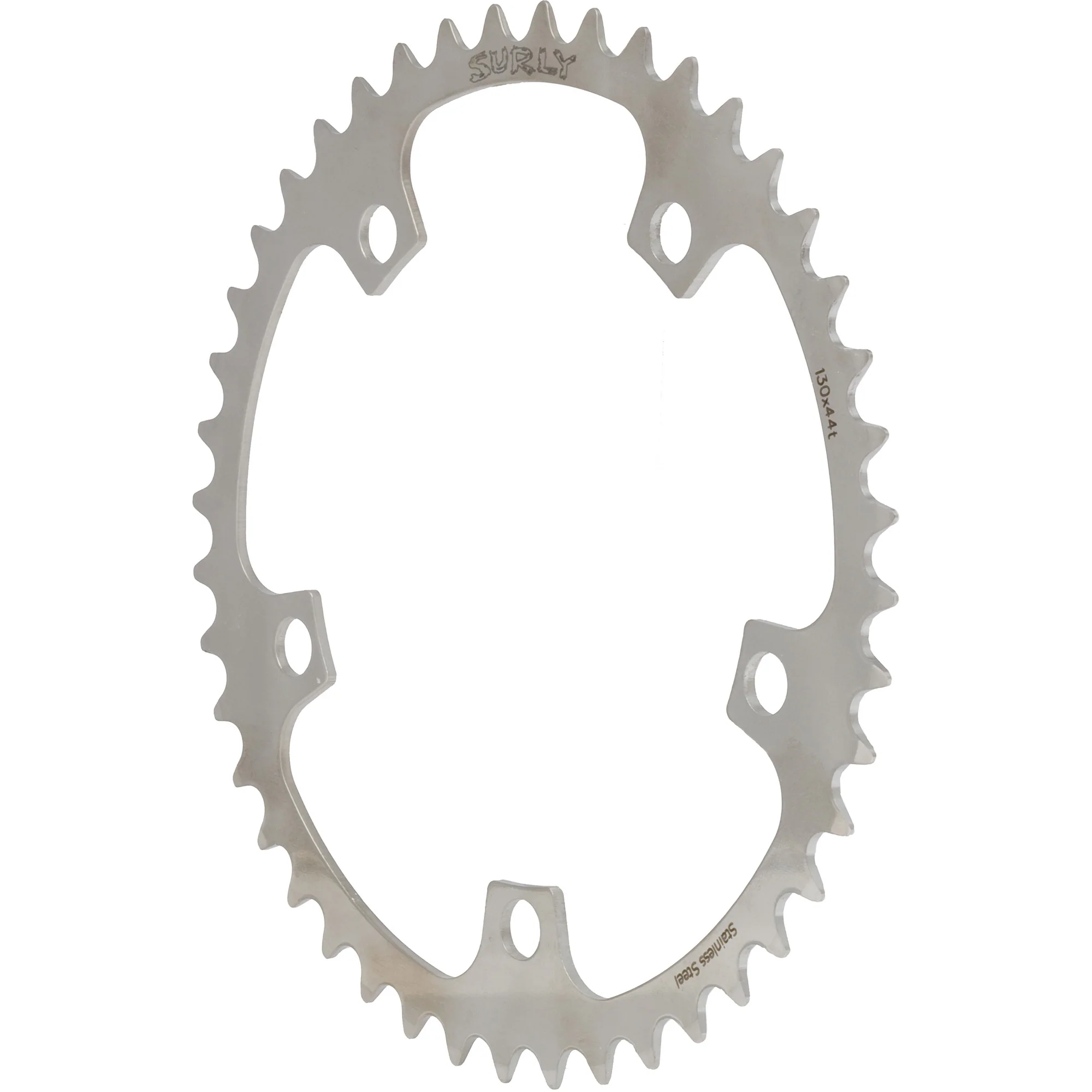 5-Bolt Stainless Steel Chainring - 44t x 130mm