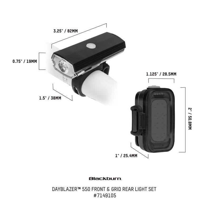 Dayblazer 550 Front and Grid Rear Light Set