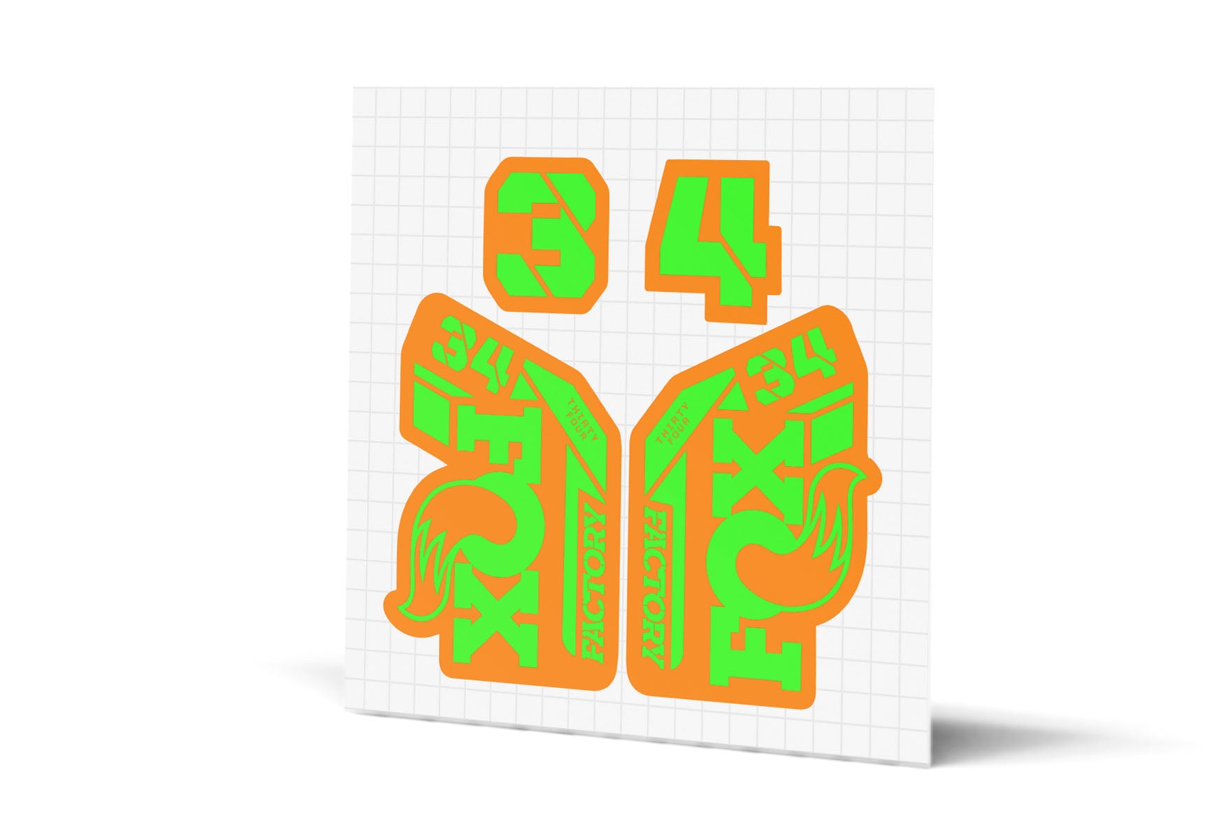 34 Factory Gloss Decals - Orange Lowers