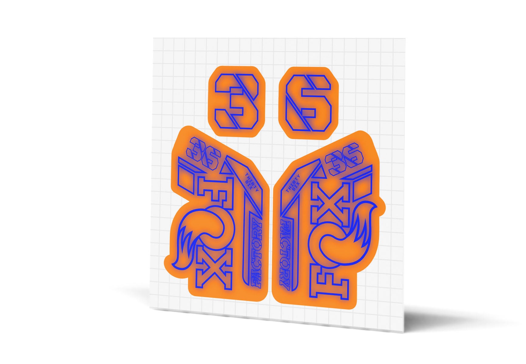 36 Factory Gloss Decals - Orange Lowers