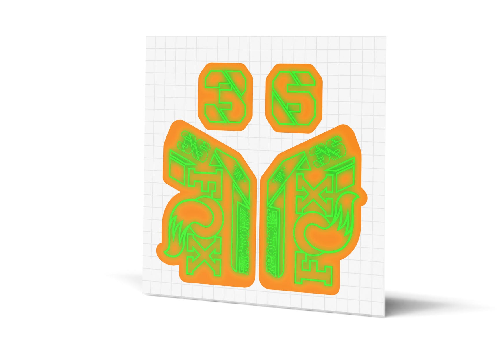 36 Factory Gloss Decals - Orange Lowers