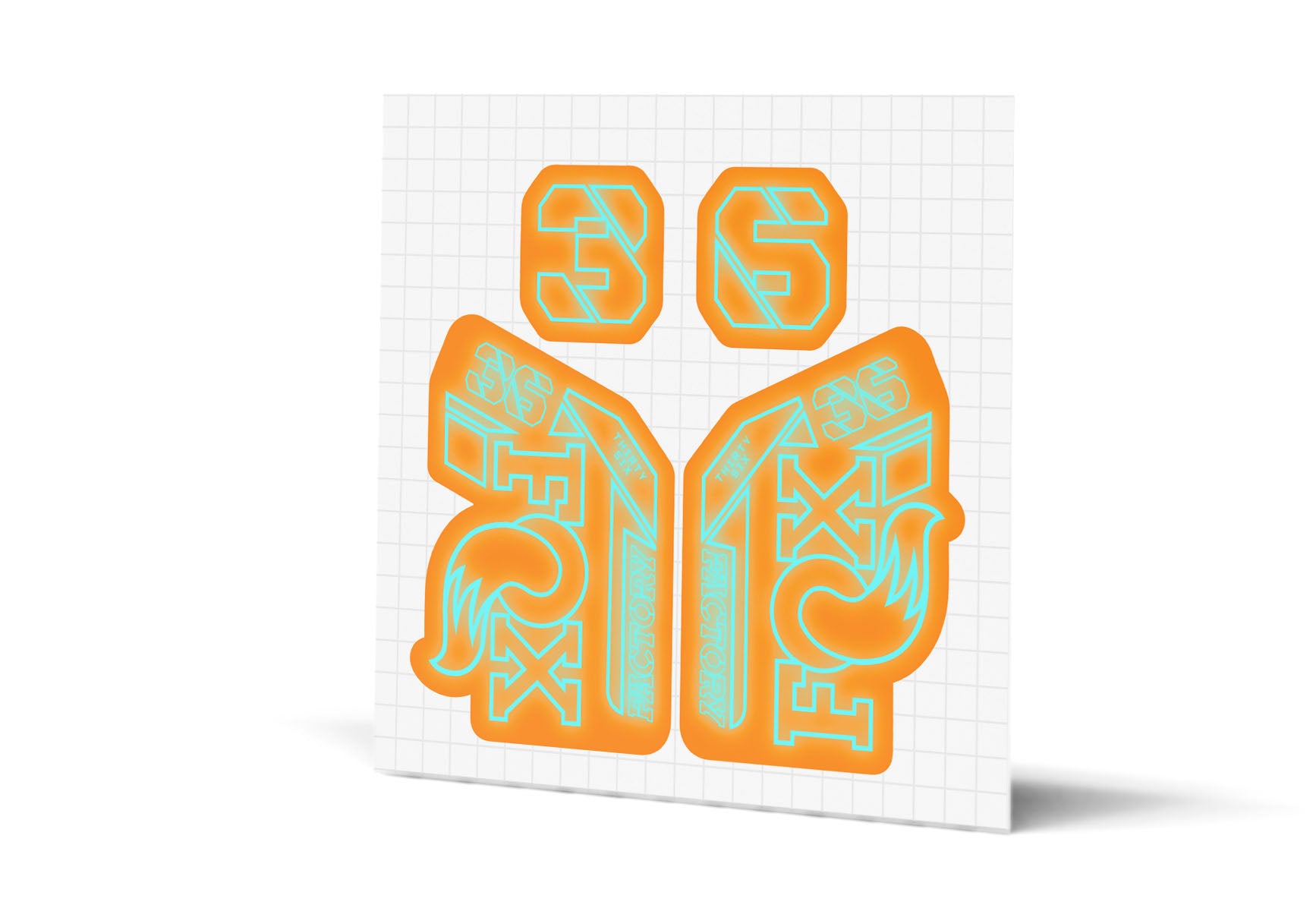36 Factory Gloss Decals - Orange Lowers
