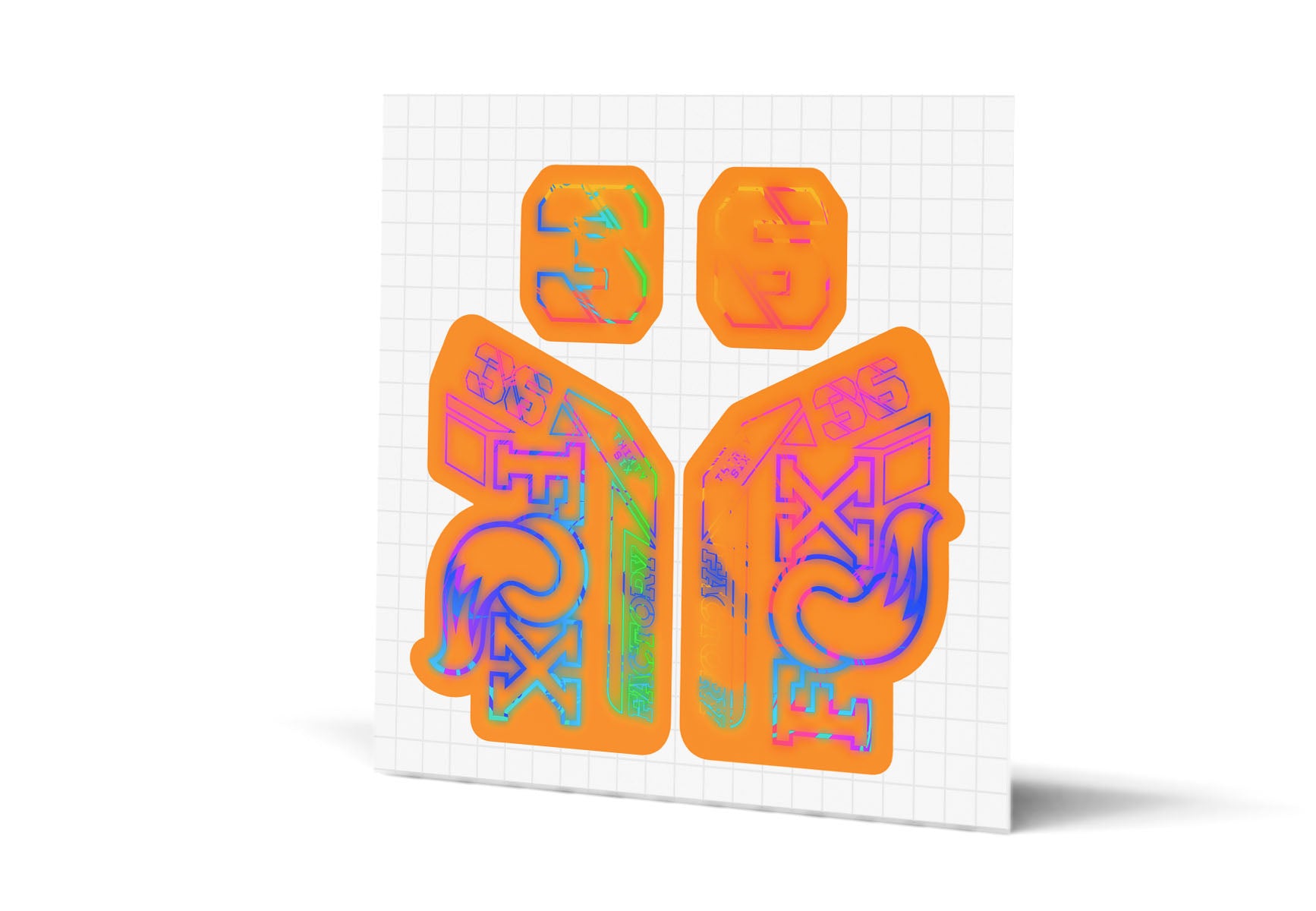 36 Factory Gloss Decals - Orange Lowers