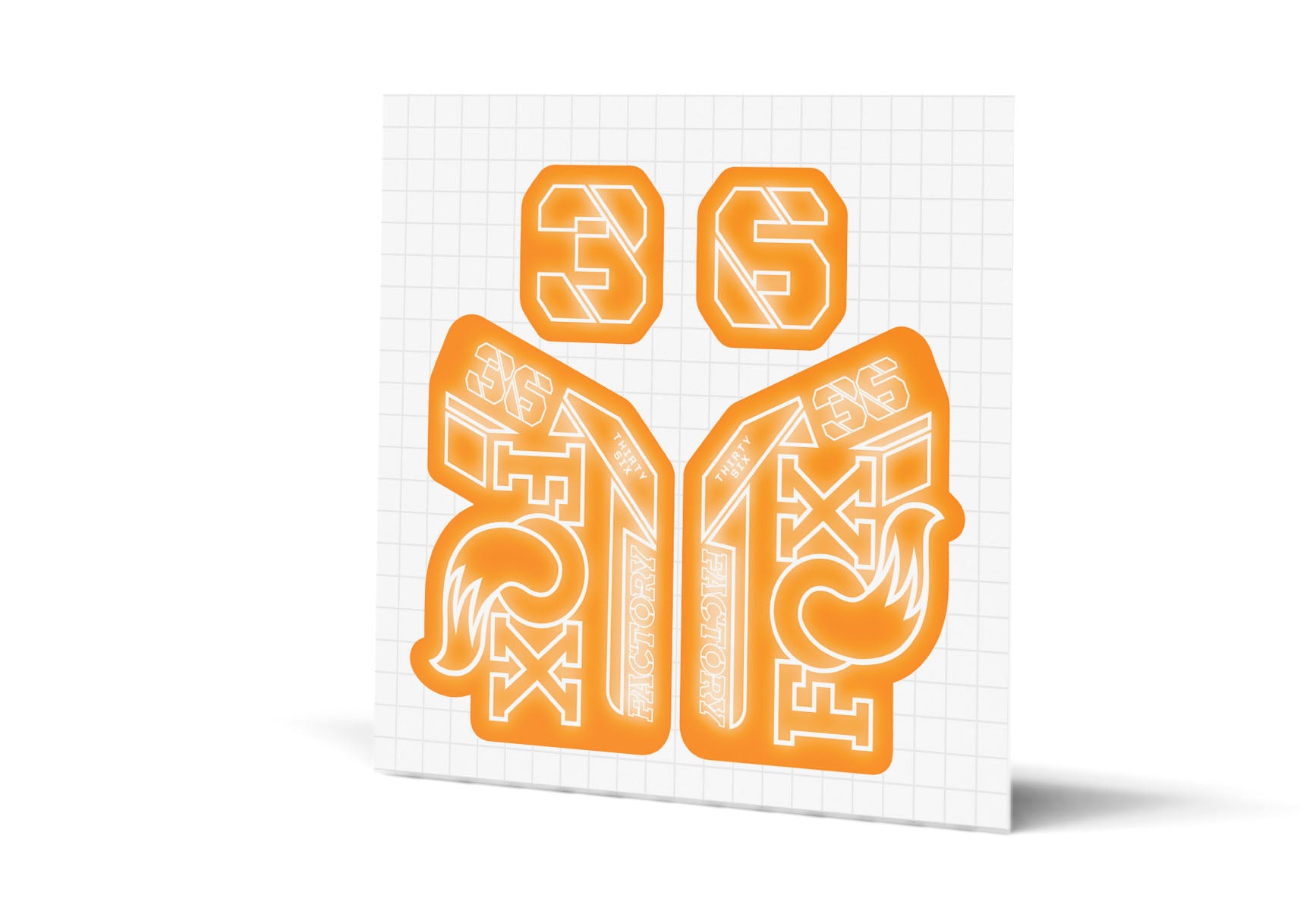 36 Factory Gloss Decals - Orange Lowers