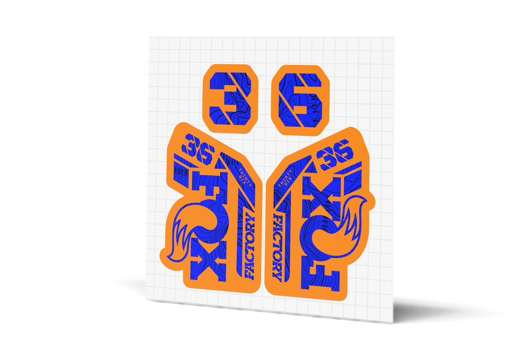 36 Factory Gloss Decals - Orange Lowers