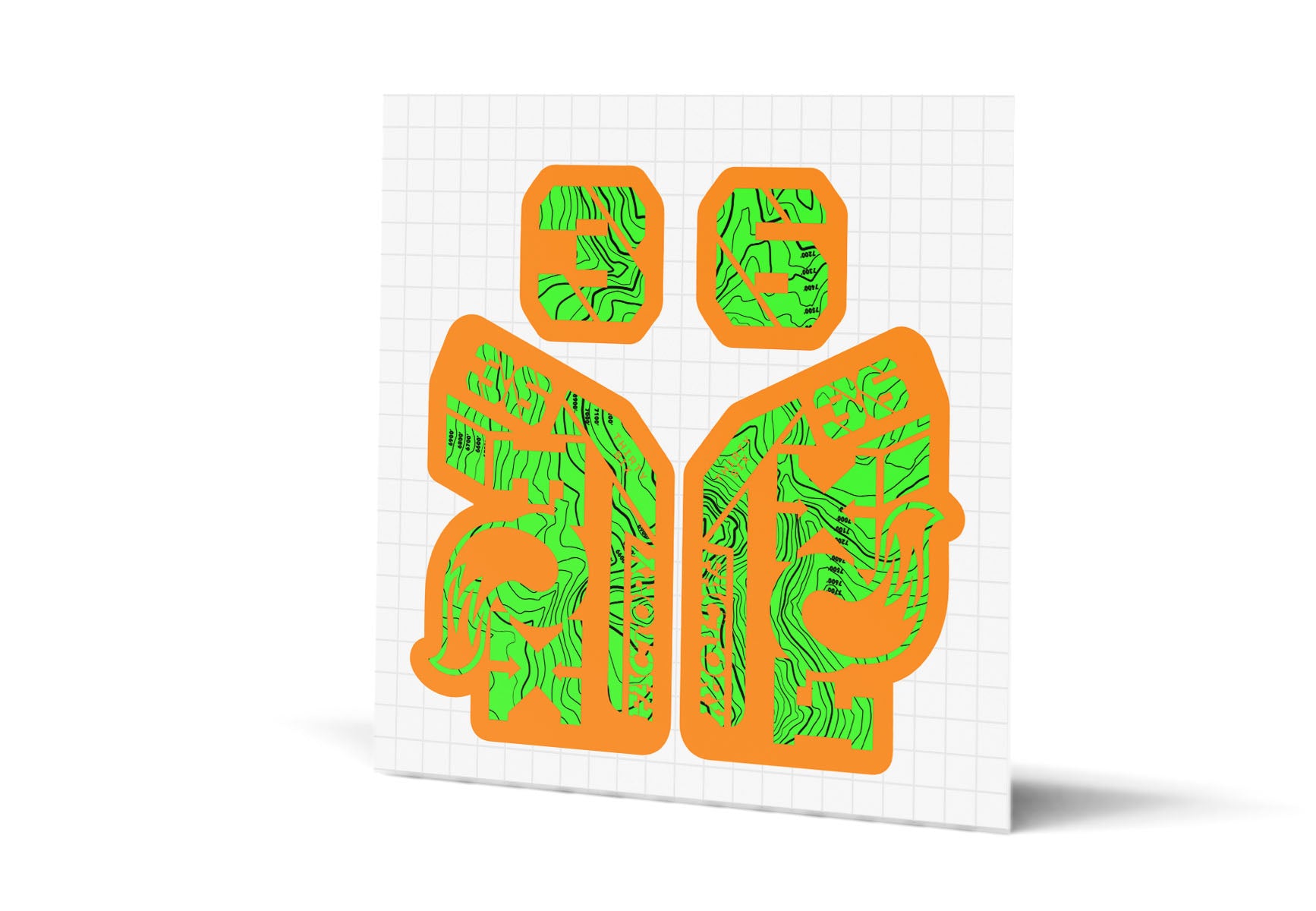 36 Factory Gloss Decals - Orange Lowers