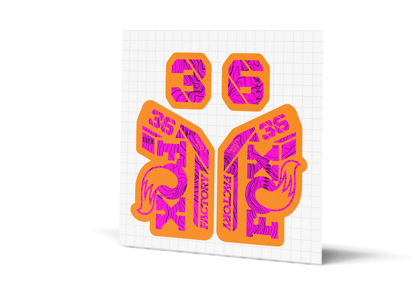 36 Factory Gloss Decals - Orange Lowers