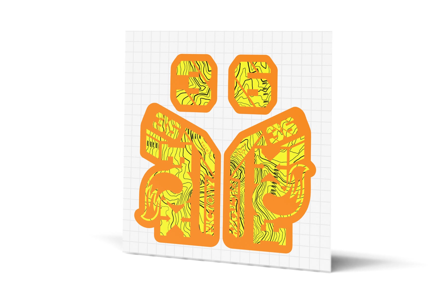 36 Factory Gloss Decals - Orange Lowers