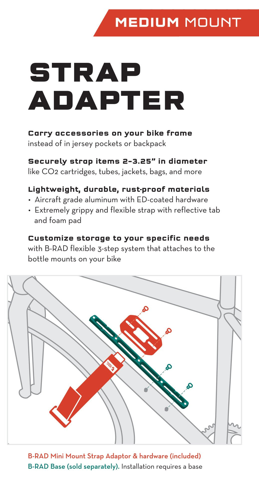 B-RAD Medium Accessory Strap Mount