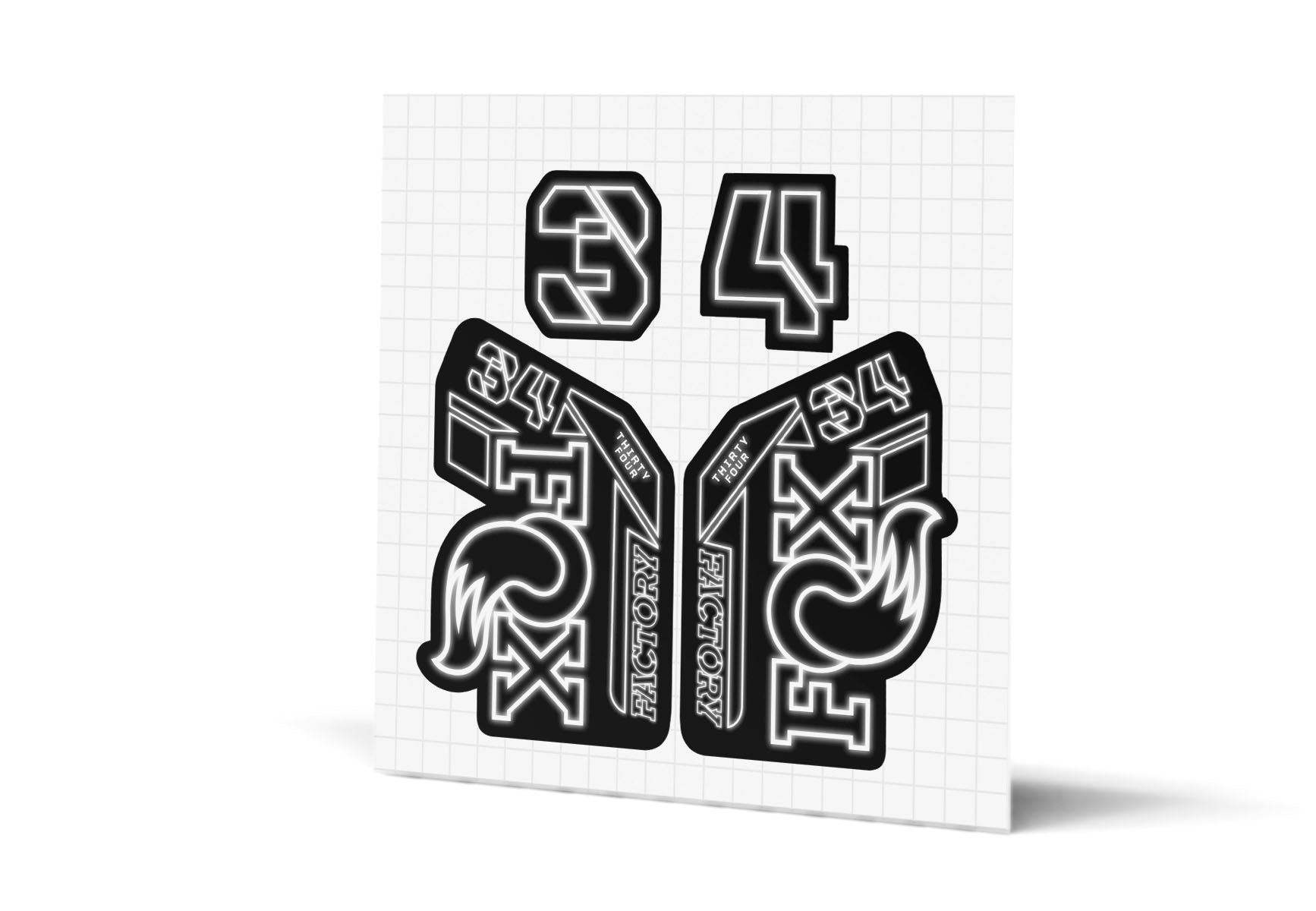 34 Factory Gloss Decals - Black Lowers