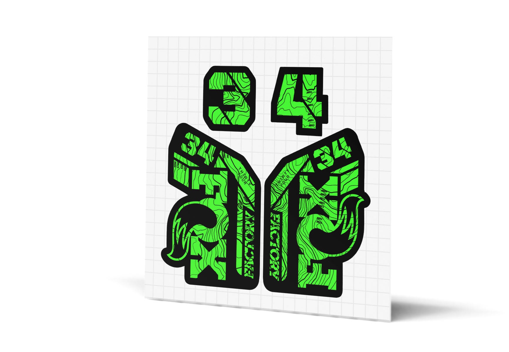 34 Factory Gloss Decals - Black Lowers