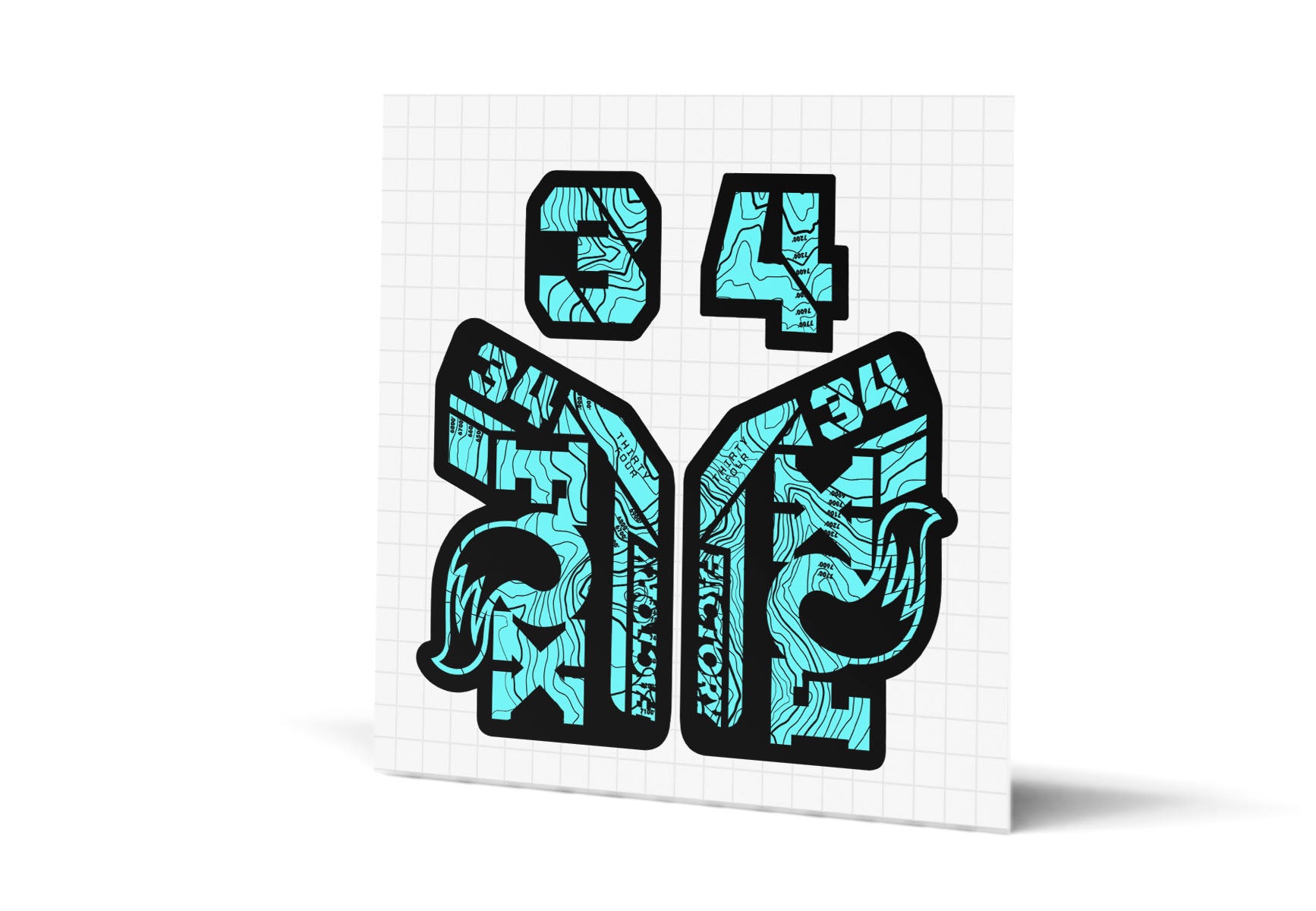 34 Factory Gloss Decals - Black Lowers