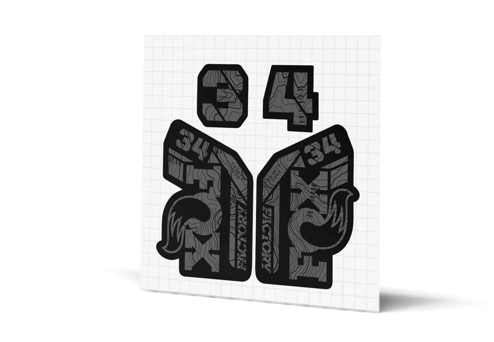 34 Factory Gloss Decals - Black Lowers