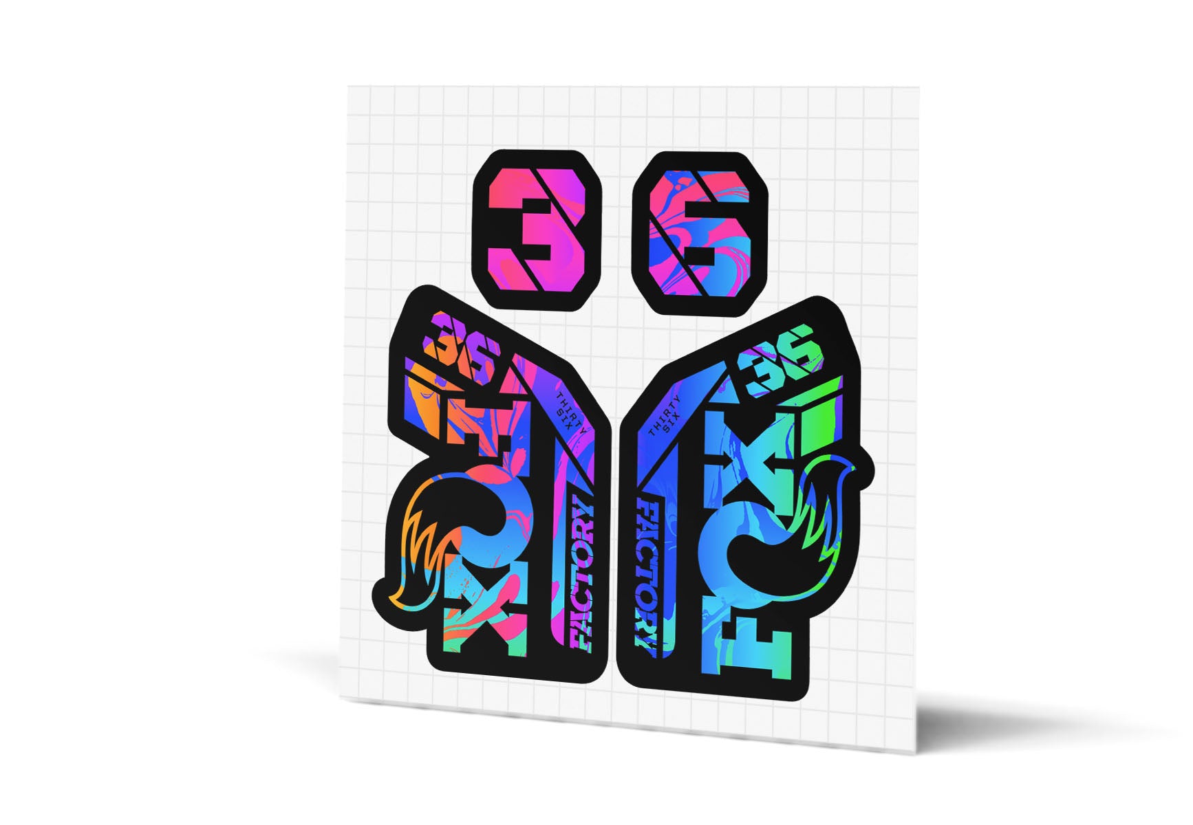 36 Factory Gloss Decals - Black Lowers