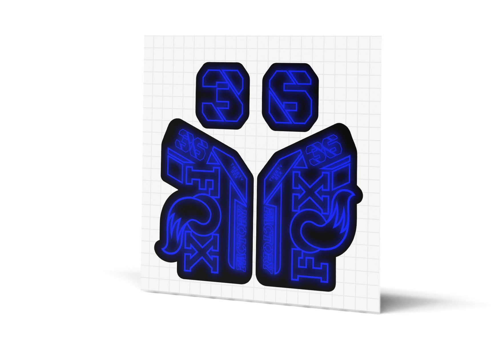 36 Factory Gloss Decals - Black Lowers