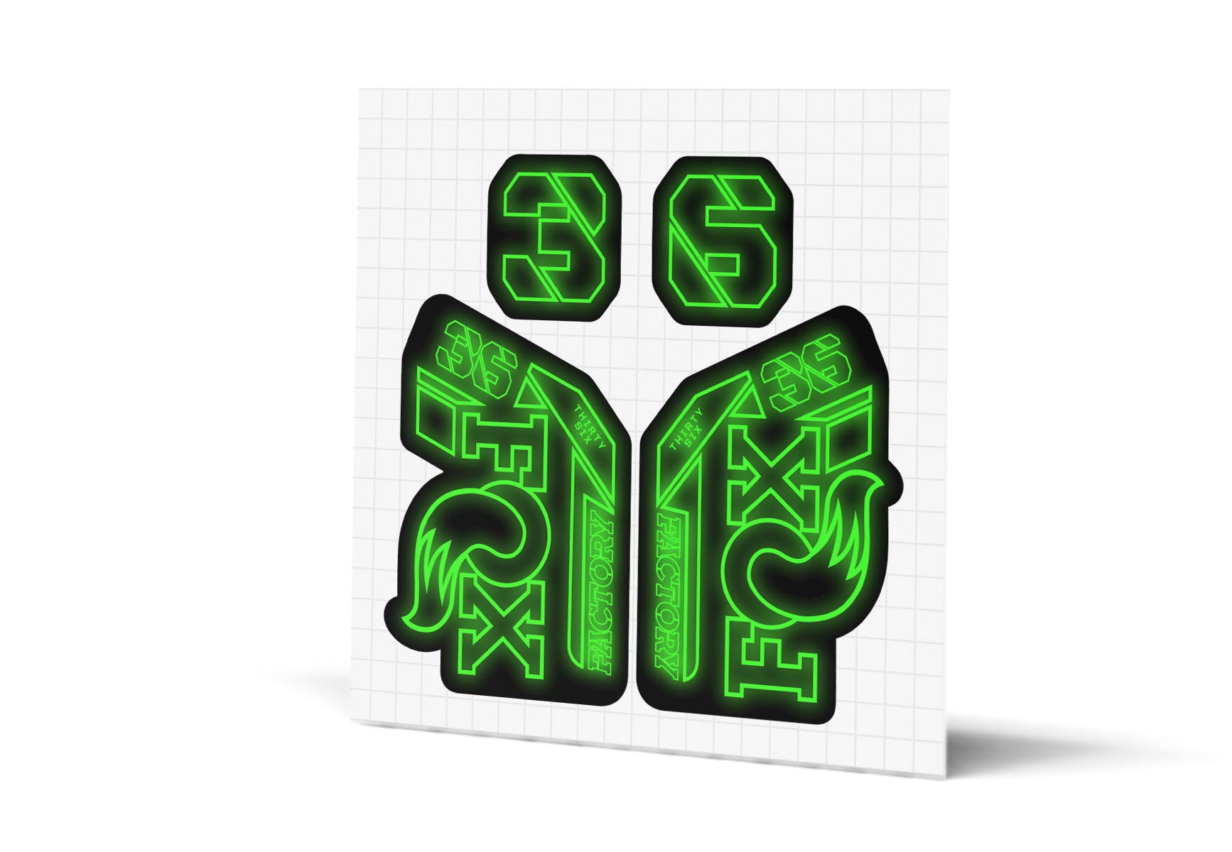 36 Factory Gloss Decals - Black Lowers