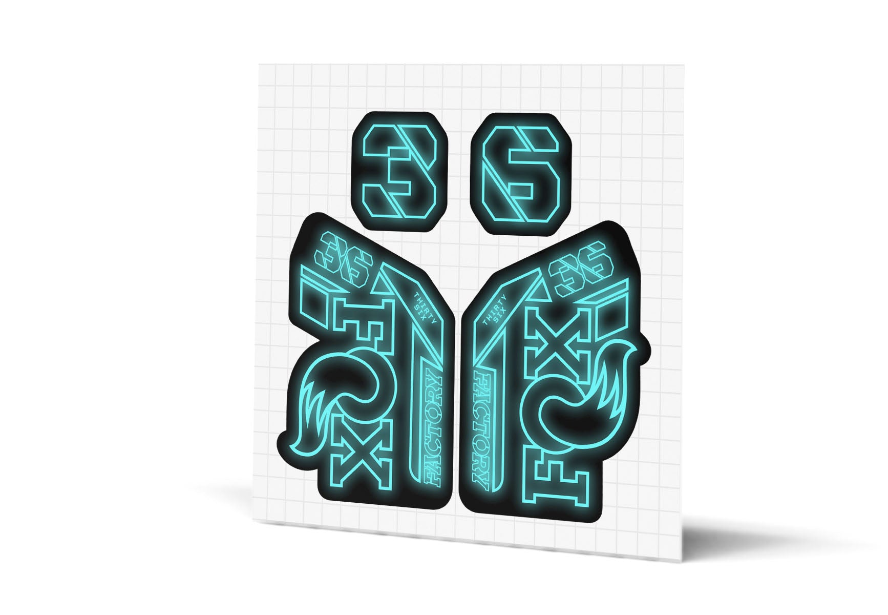 36 Factory Gloss Decals - Black Lowers