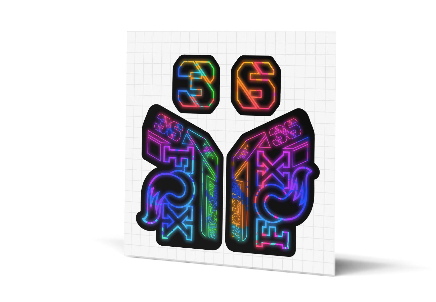 36 Factory Gloss Decals - Black Lowers