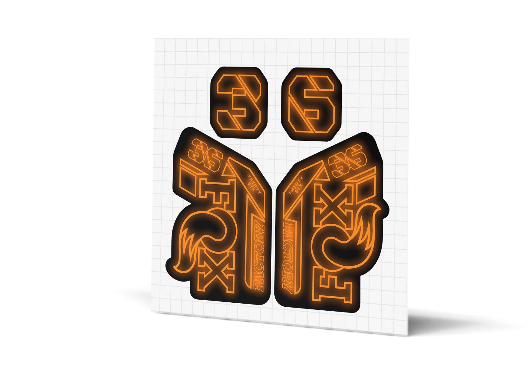 36 Factory Gloss Decals - Black Lowers