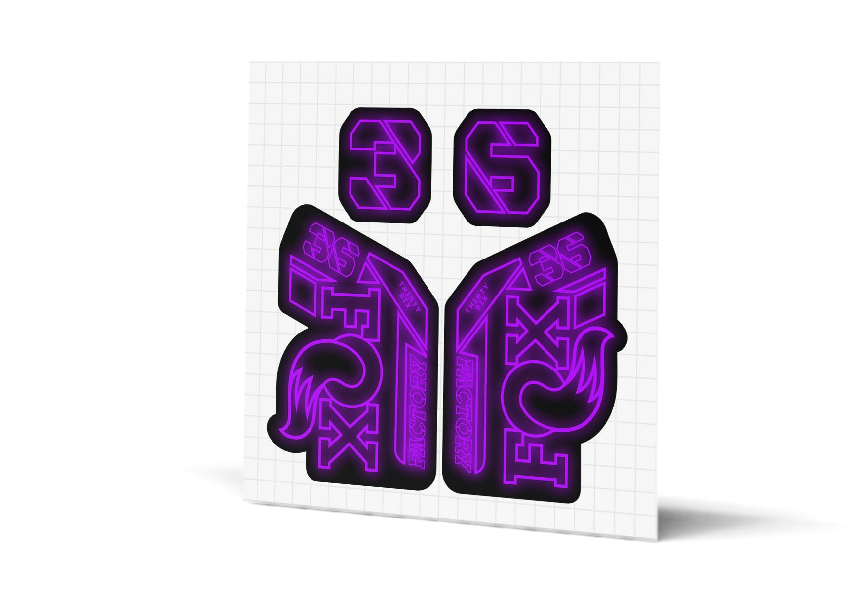 36 Factory Gloss Decals - Black Lowers