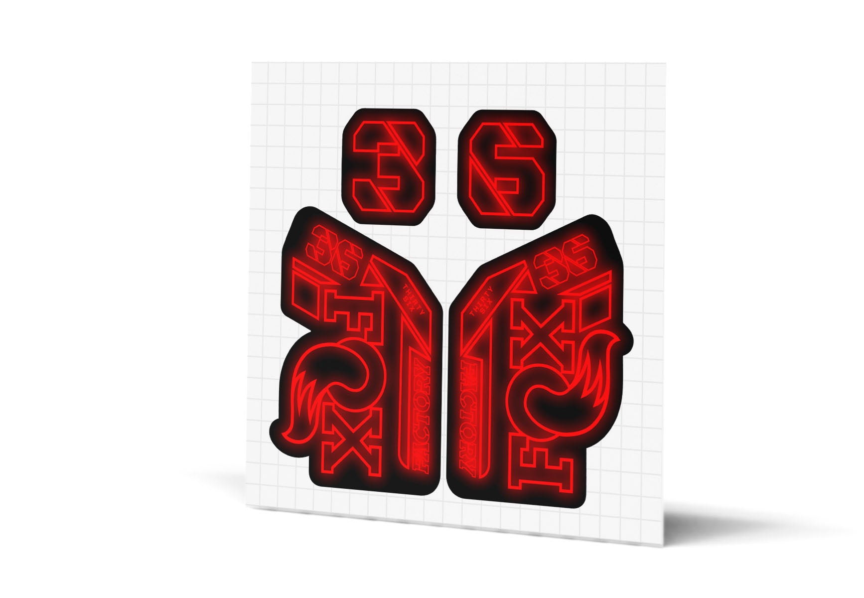 36 Factory Gloss Decals - Black Lowers