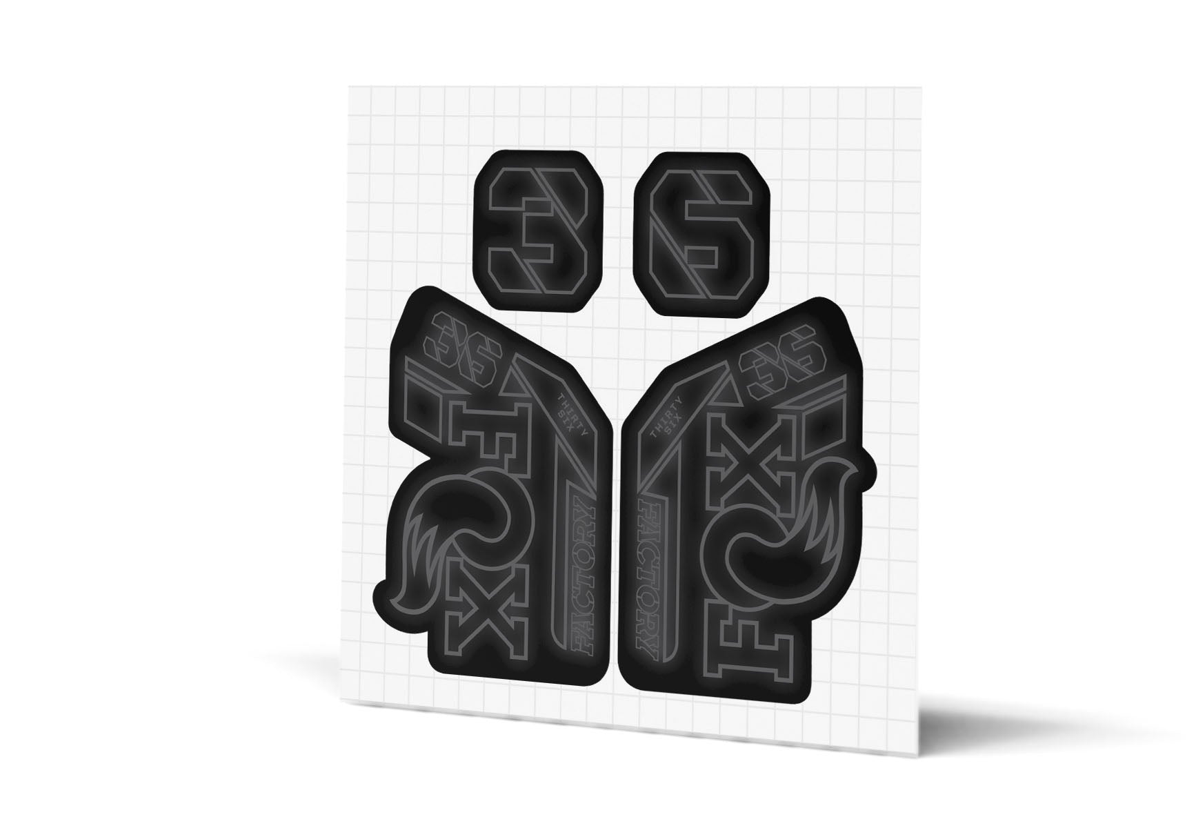 36 Factory Gloss Decals - Black Lowers