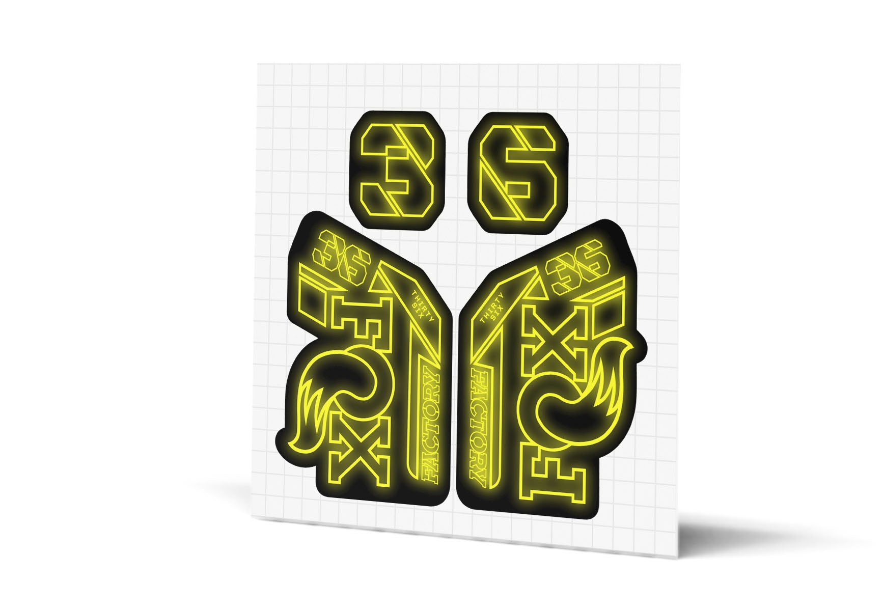 36 Factory Gloss Decals - Black Lowers