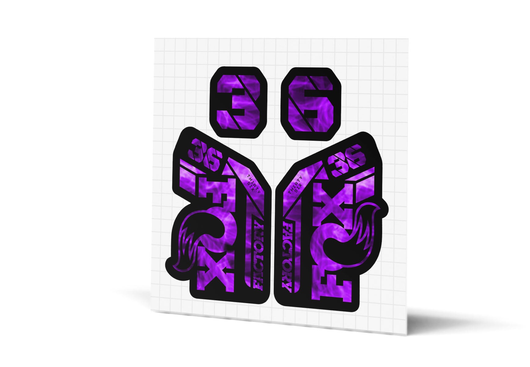 36 Factory Gloss Decals - Black Lowers