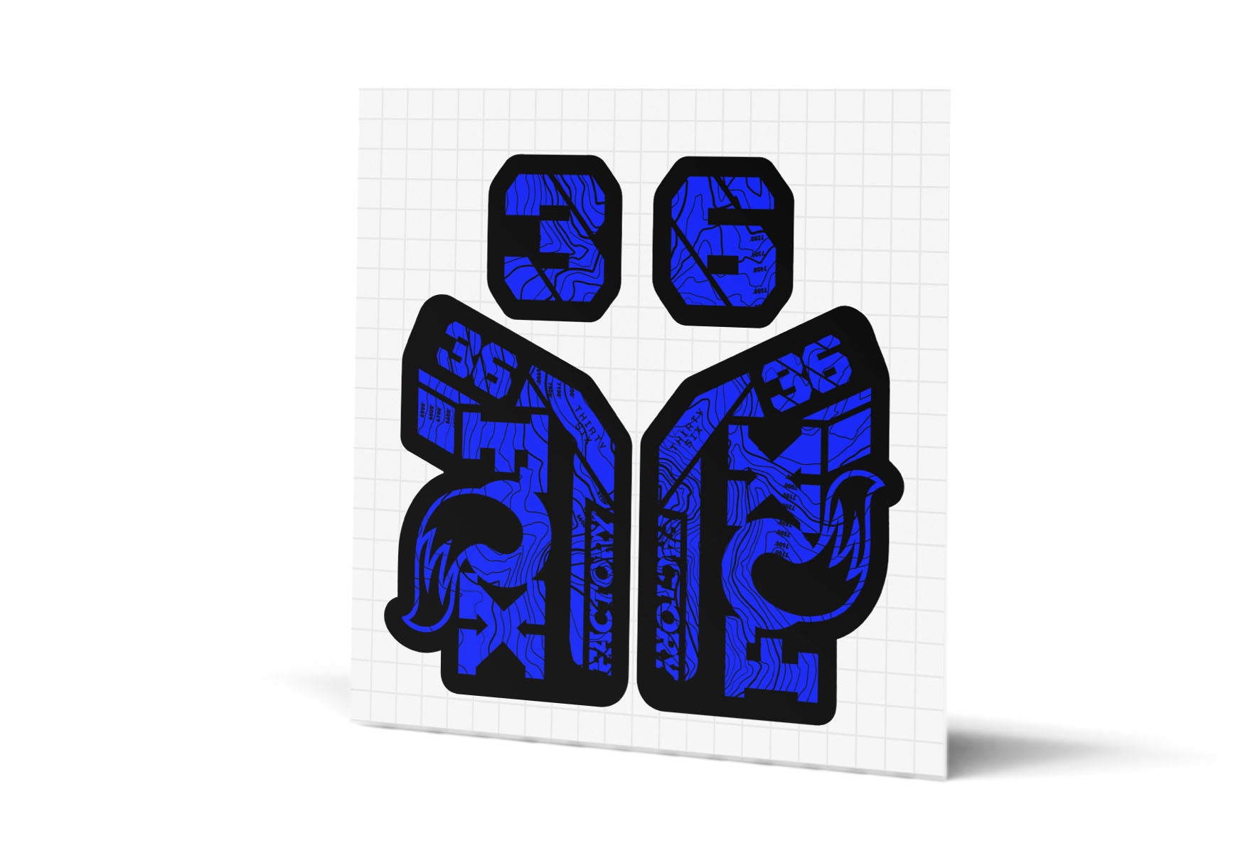 36 Factory Gloss Decals - Black Lowers