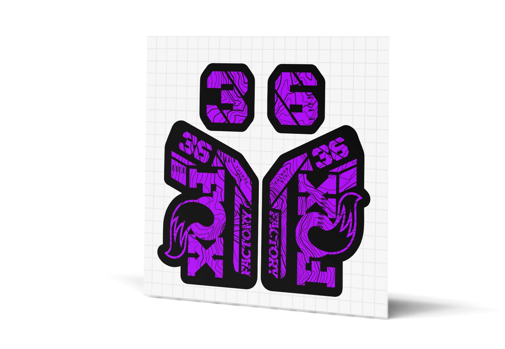 36 Factory Gloss Decals - Black Lowers