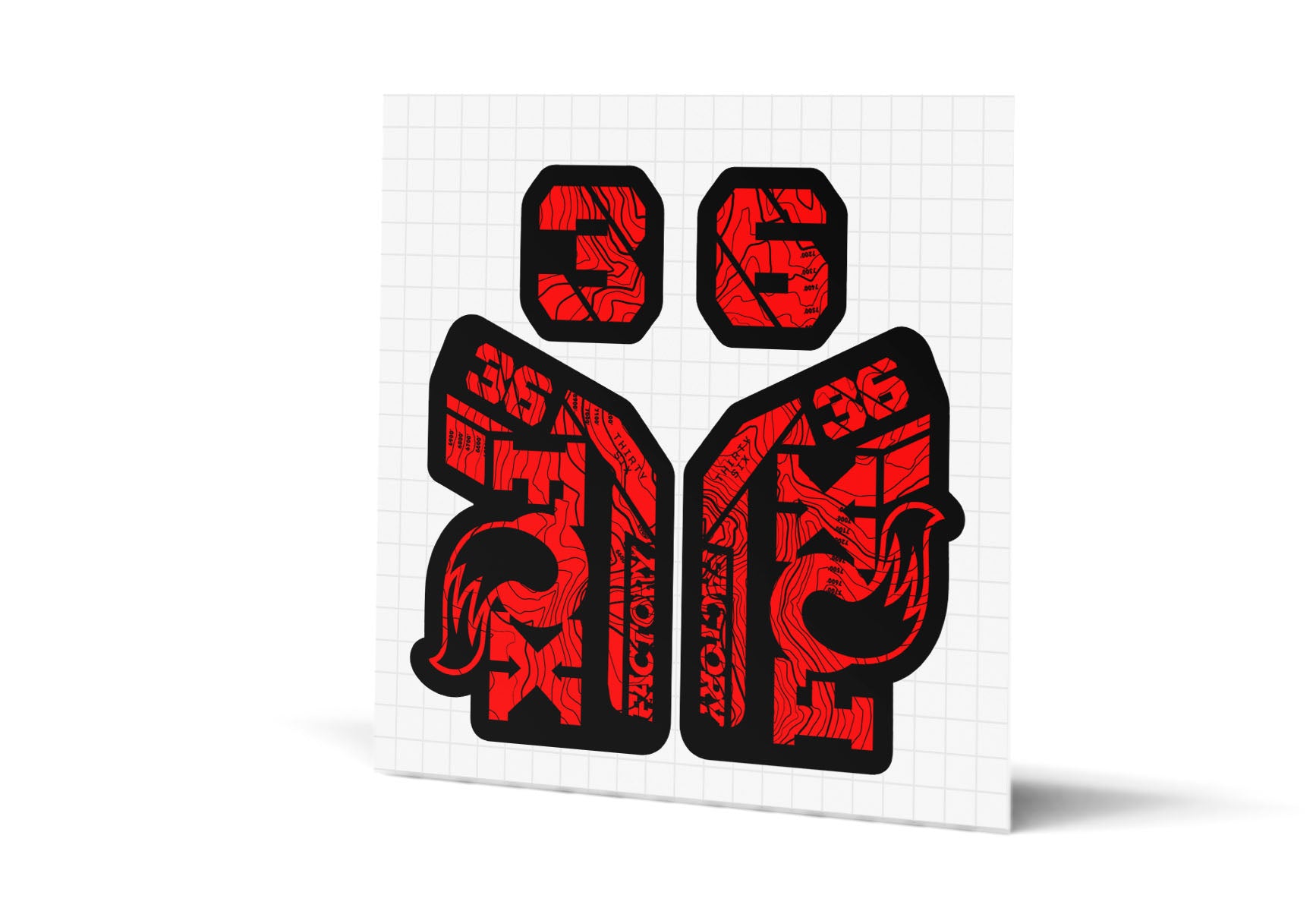 36 Factory Gloss Decals - Black Lowers