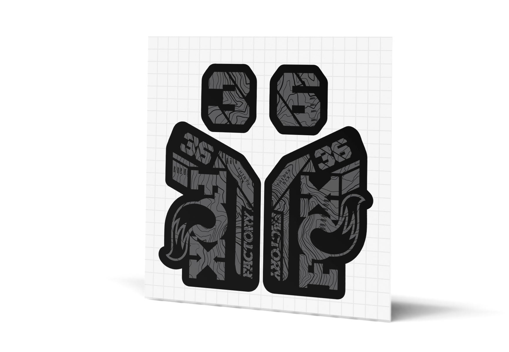 36 Factory Gloss Decals - Black Lowers