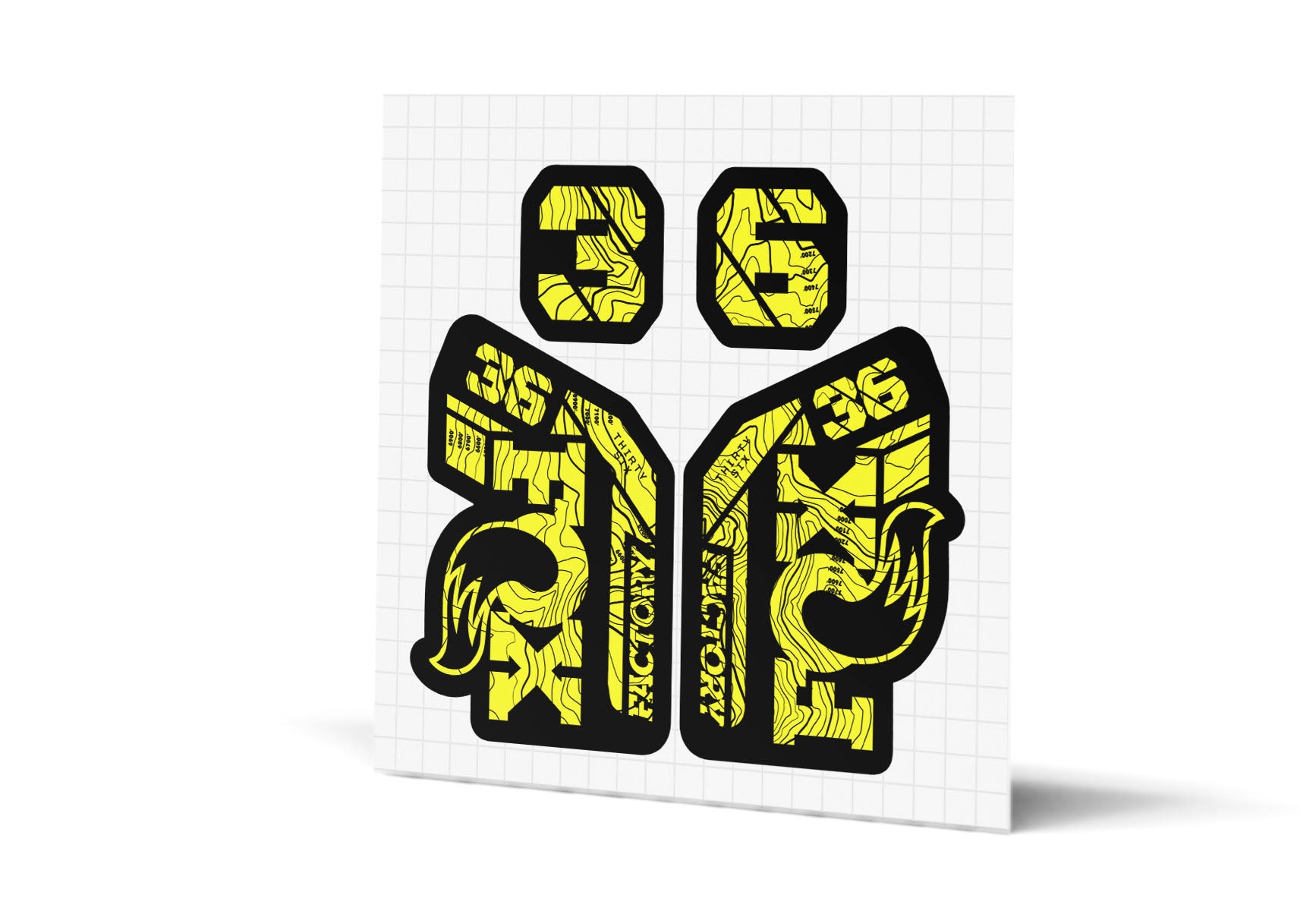 36 Factory Gloss Decals - Black Lowers