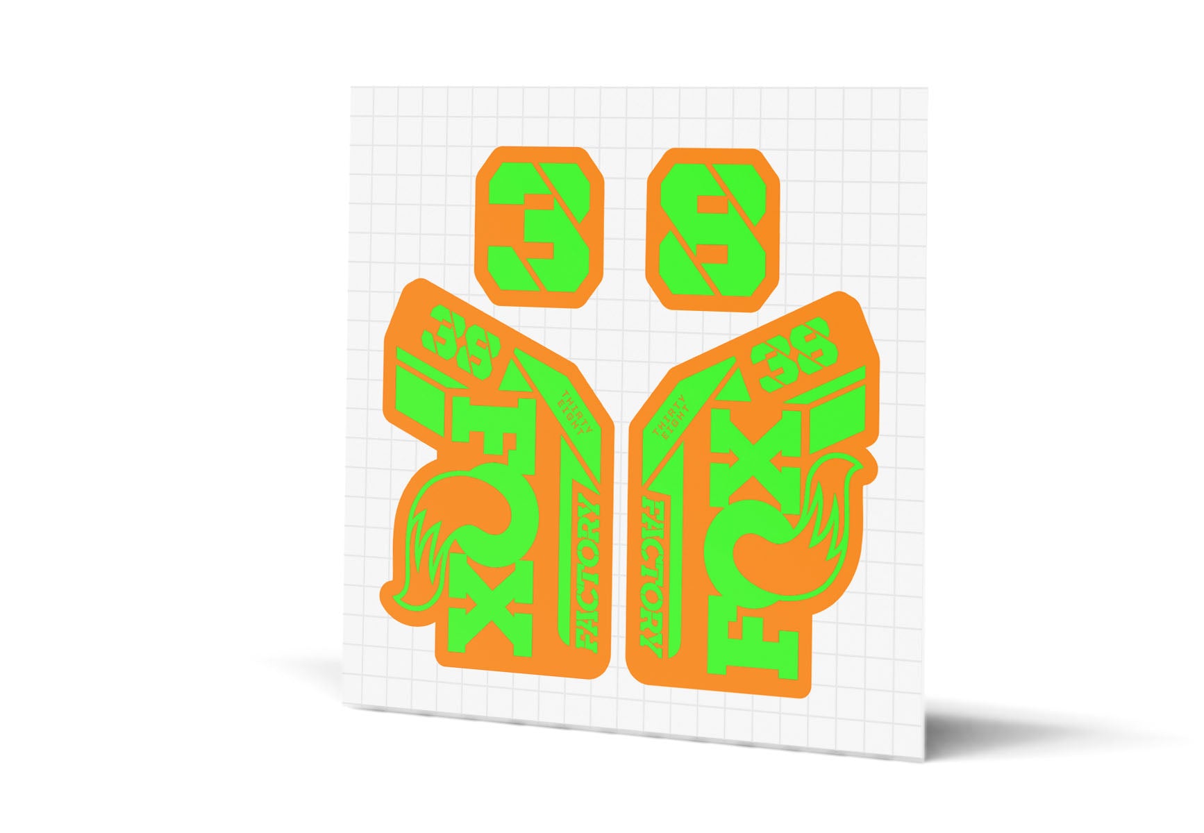 38 Factory Gloss Decals - Orange Lowers