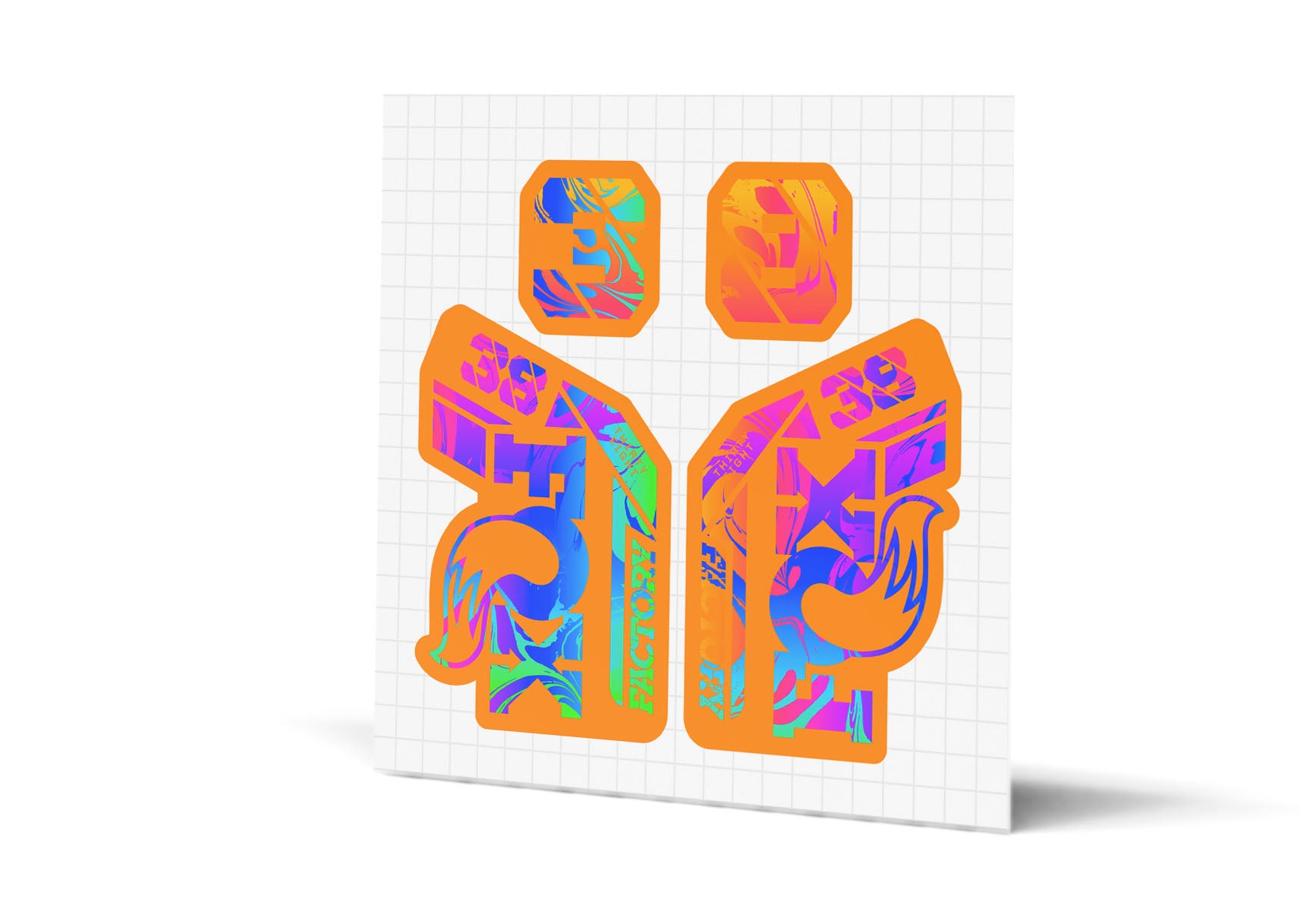 38 Factory Gloss Decals - Orange Lowers