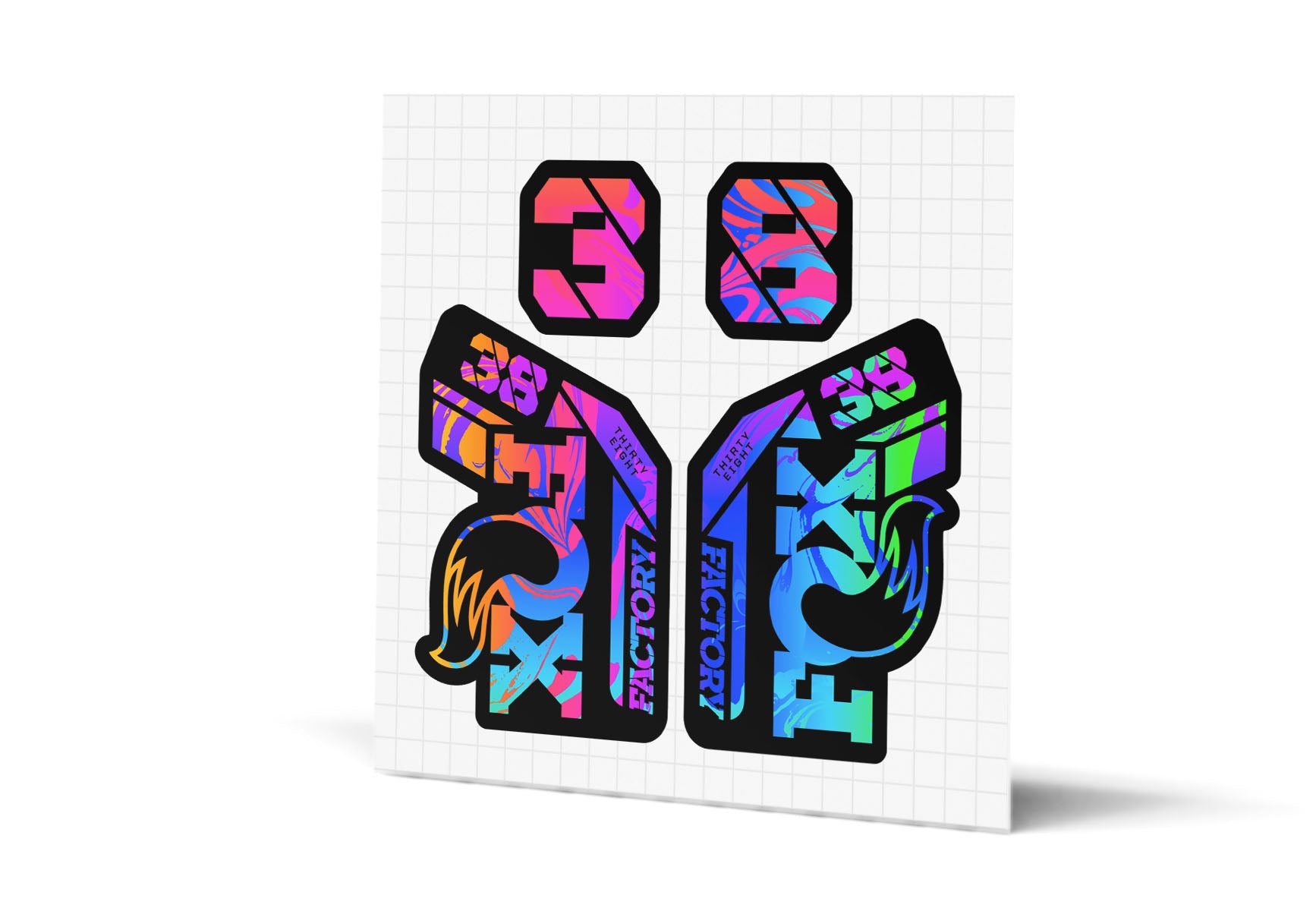 38 Factory Gloss Decals - Black Lowers