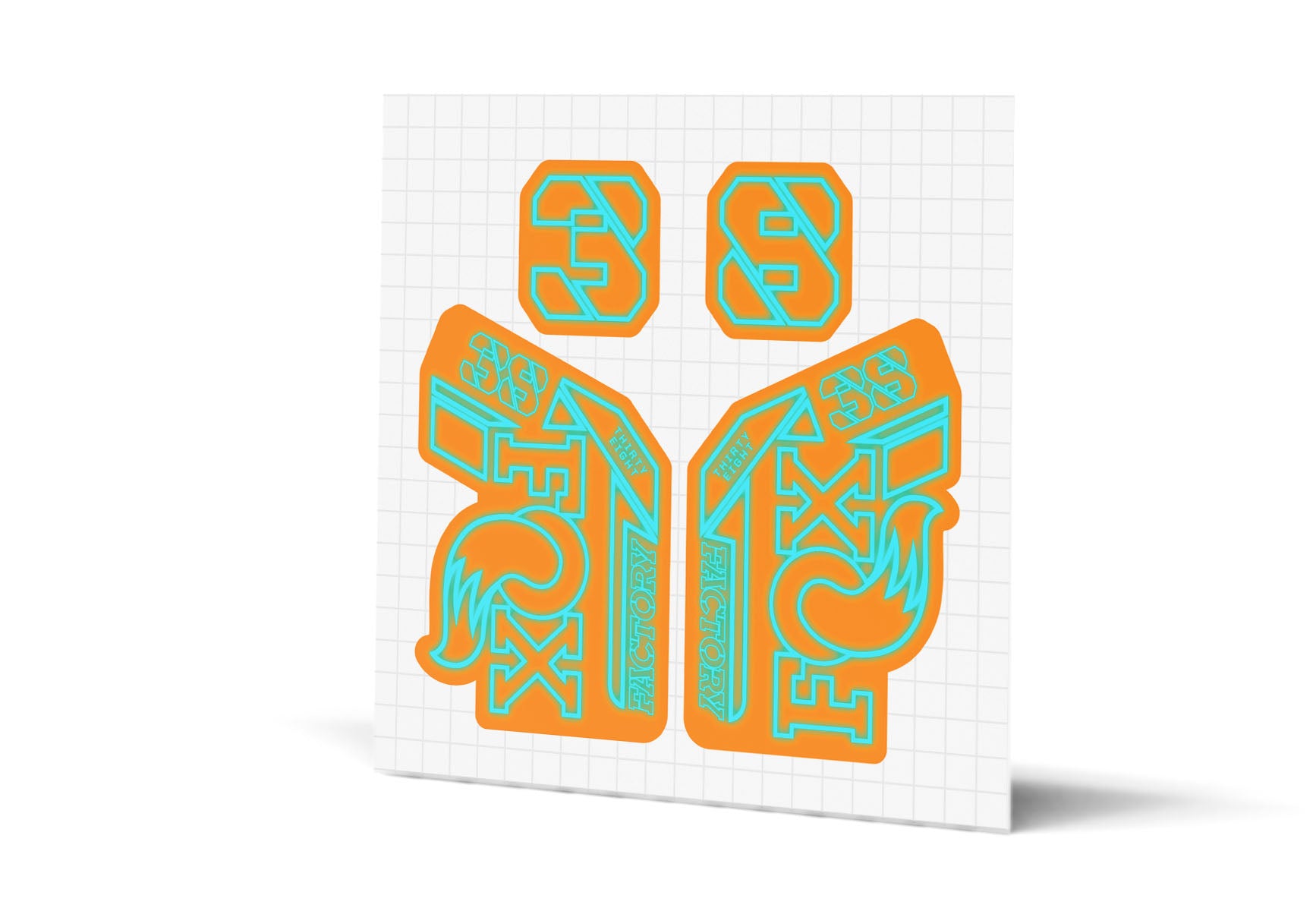 38 Factory Gloss Decals - Orange Lowers