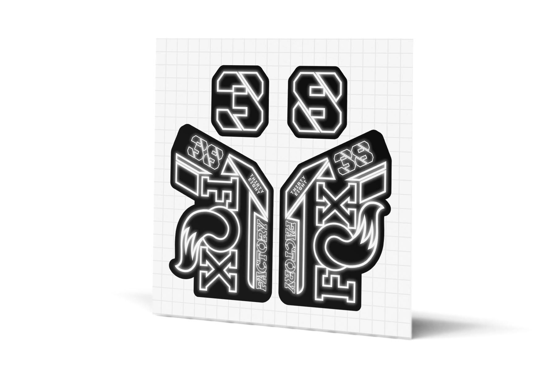 38 Factory Gloss Decals - Black Lowers