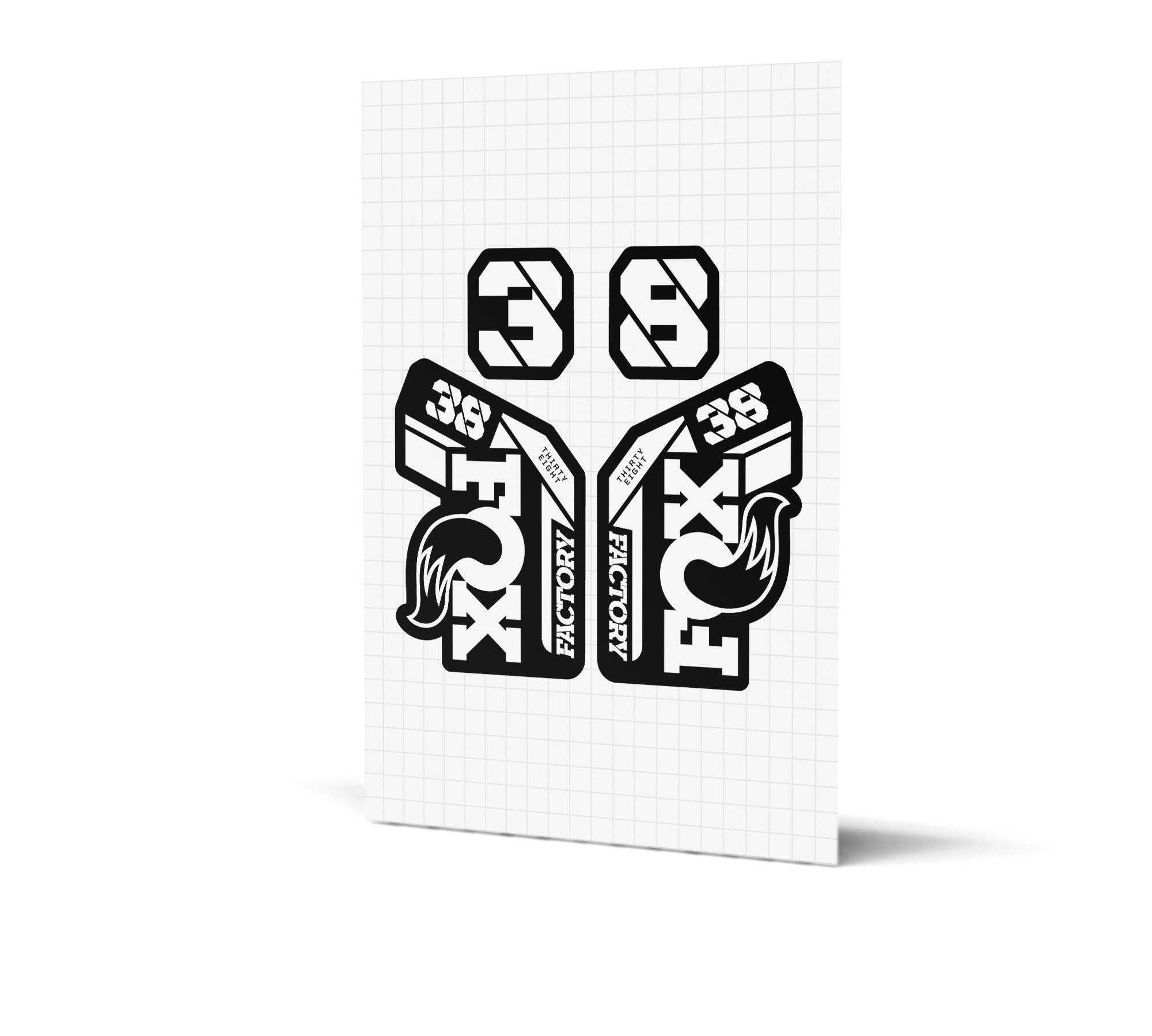 38 Factory Gloss Decals - Black Lowers